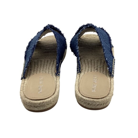 Nine West Womens Hamden Sandal Denim Blue Size 10 NWB‎ Espadrille Slide - Picture 7 of 8